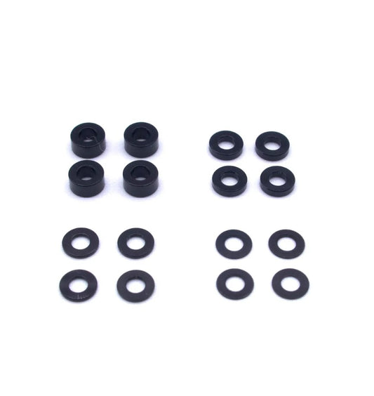 Black aluminium shims set