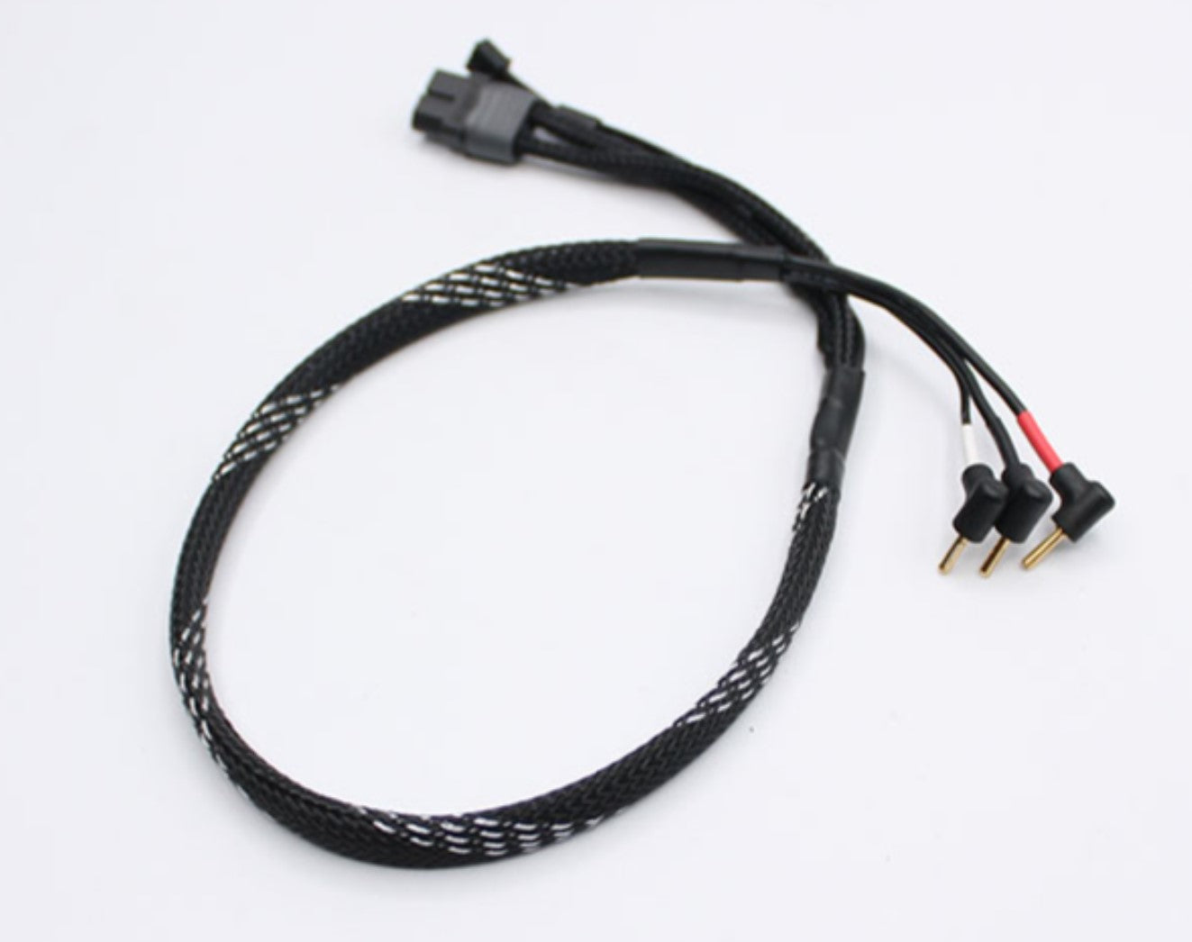 RRE016 Reflex Racing 2mm Bullet Plug Charging Cable - Black and Silver